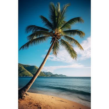 Palm Tree on Beach Canvas